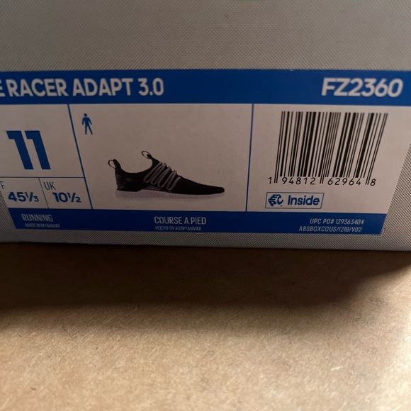 Adidas mens sneaker slip on size 11 black - Picture 4 of 4